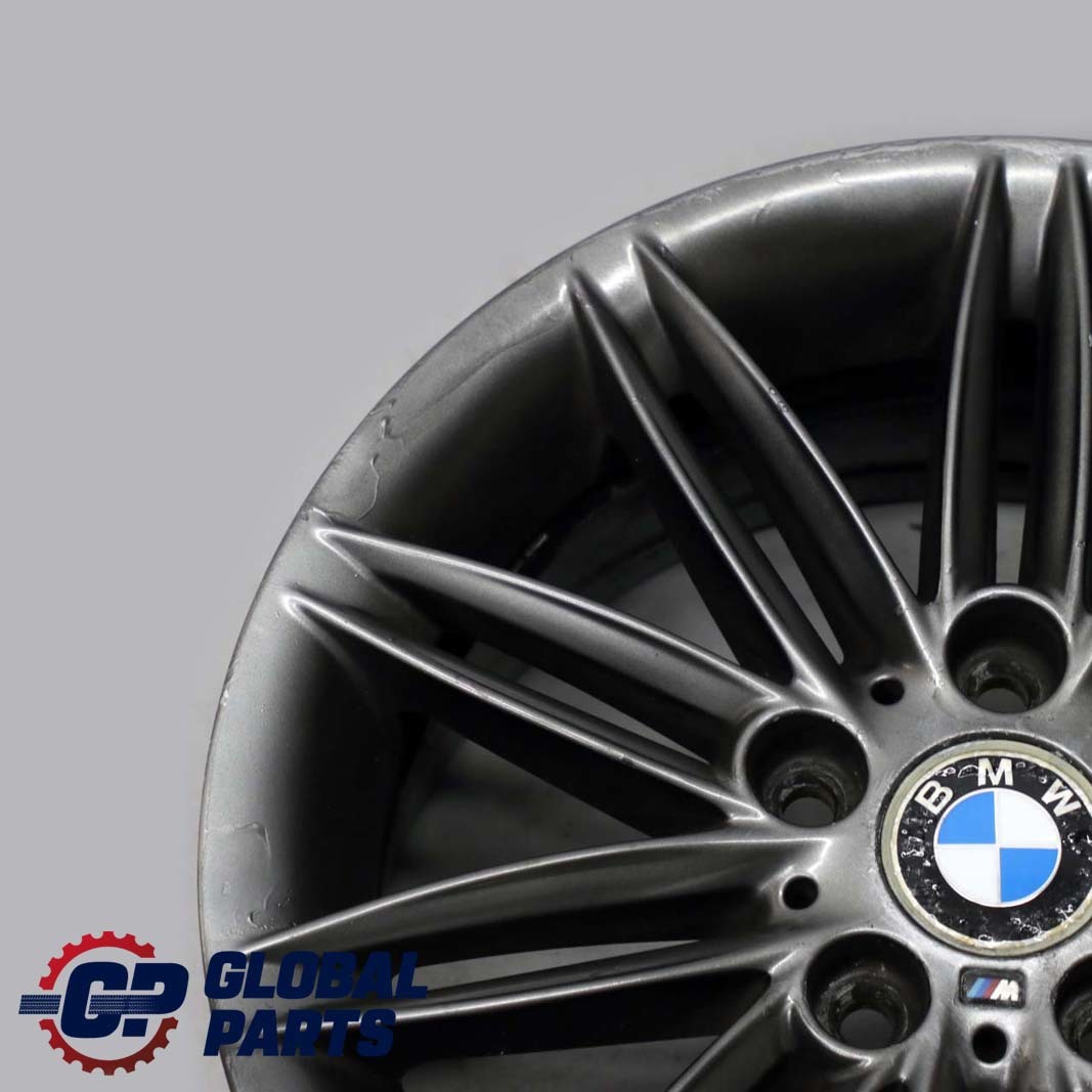 BMW E81 E82 E87 E88 Grey Rear Wheel Alloy Rim 17" 7,5J ET:47 M Double Spoke 207