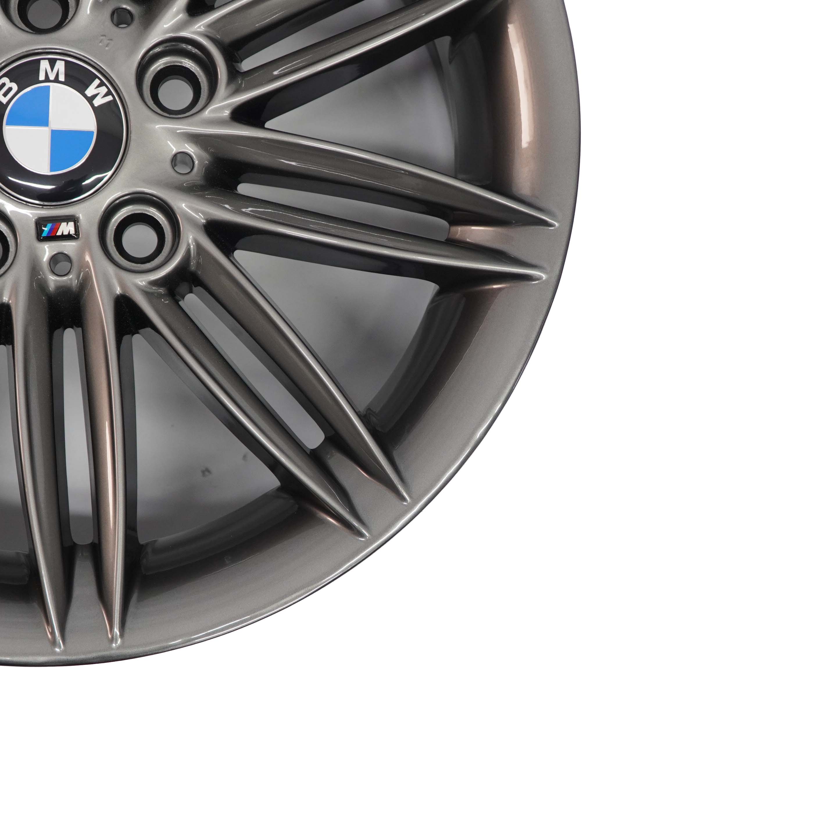 BMW E81 E82 E87 E88 Grey Rear Wheel Alloy Rim 17" M Double Spoke 207 7,5J ET:47