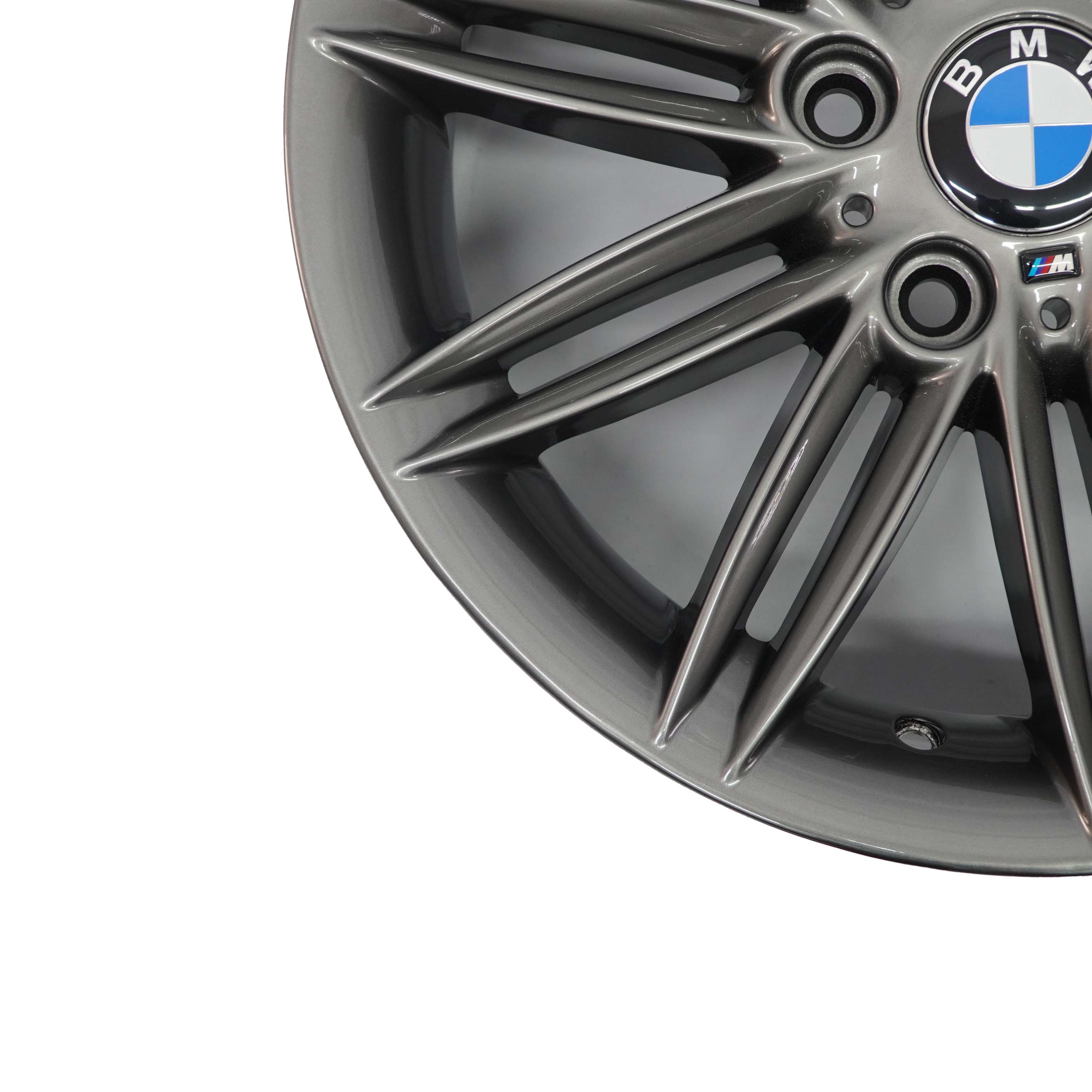 BMW E81 E82 E87 E88 Grey Rear Wheel Alloy Rim 17" M Double Spoke 207 7,5J ET:47