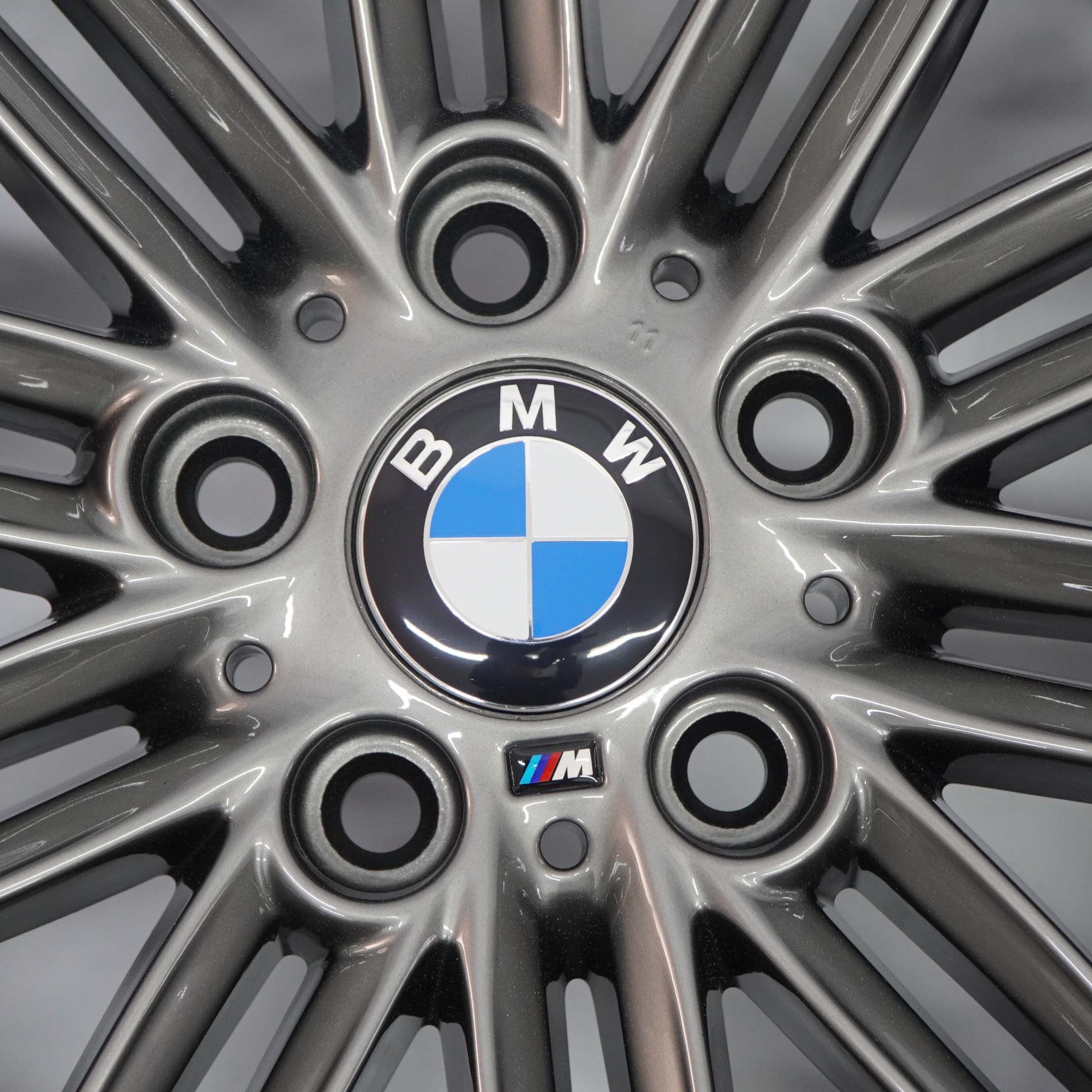 BMW E81 E82 E87 E88 Grey Rear Wheel Alloy Rim 17" M Double Spoke 207 7,5J ET:47