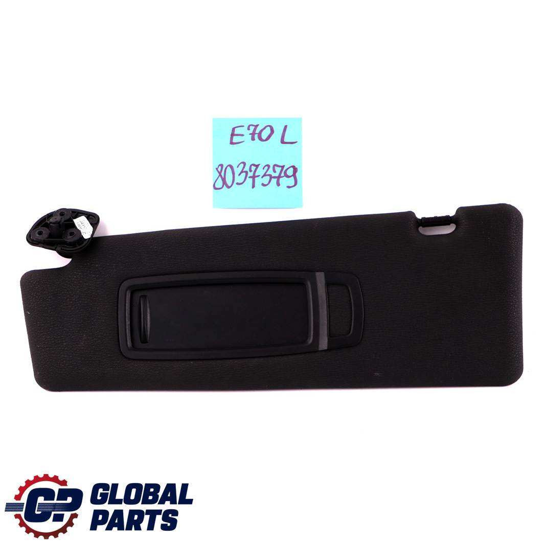 BMW X5 Series E70 Sun Visor Mirror Make-Up Left N/S Black Schwarz 8037379