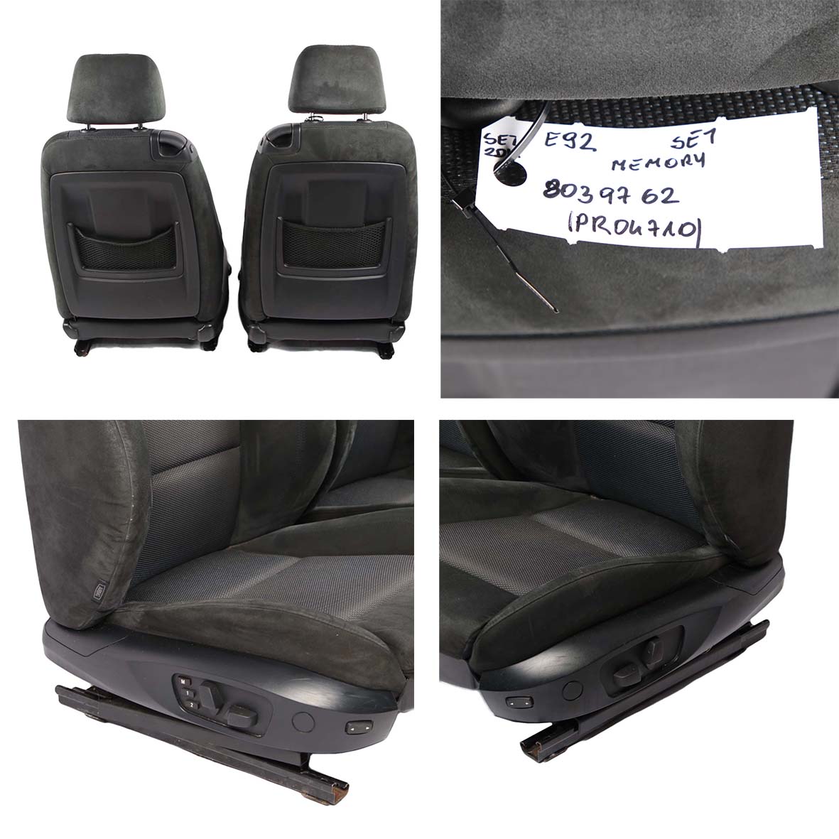 Seats BMW E92 M Sport Alcantara Front Rear Seat Door Cards Electric Memory