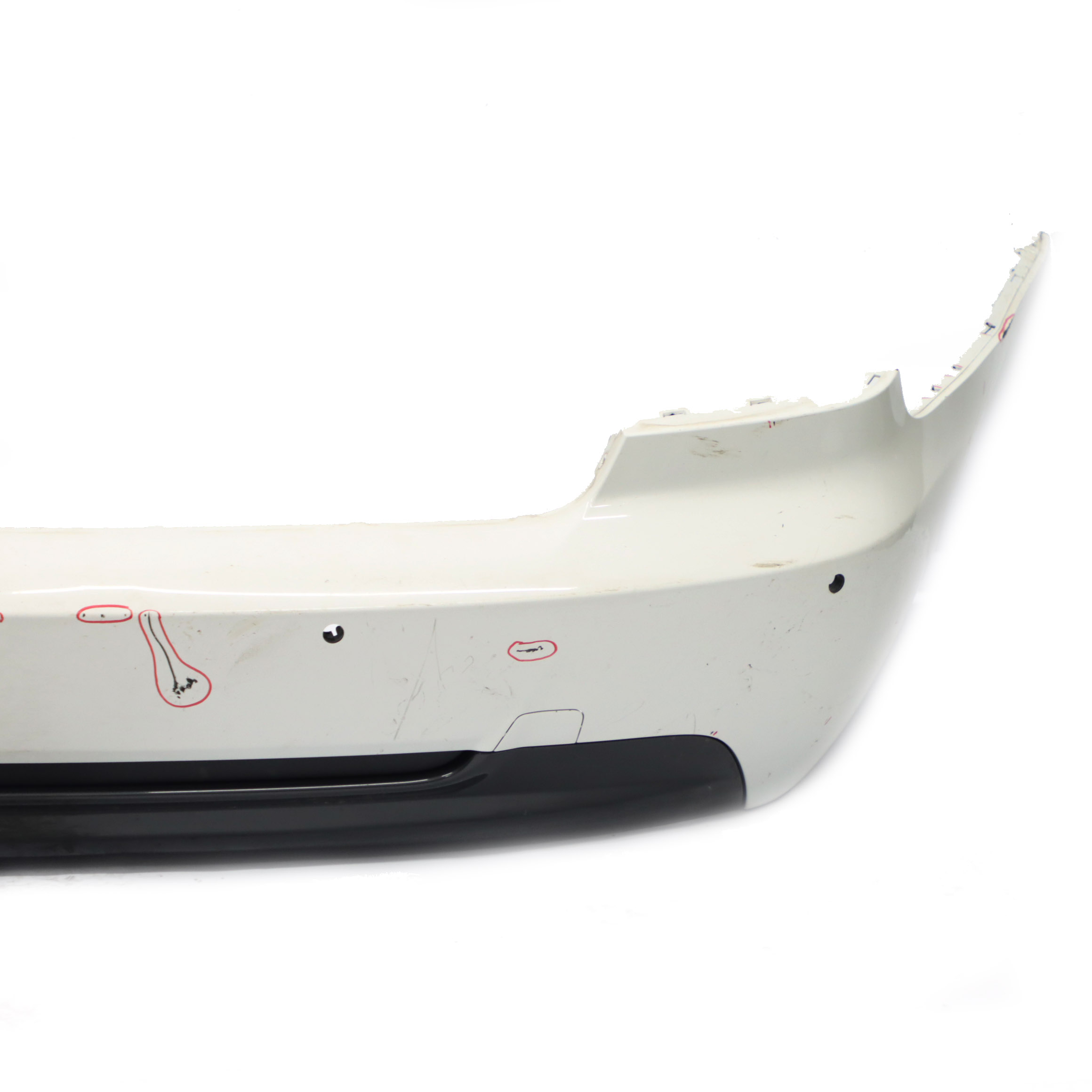 BMW E92 E93 Rear Bumper Coupe Convertible M Sport PDC Alpinweiss White - 300