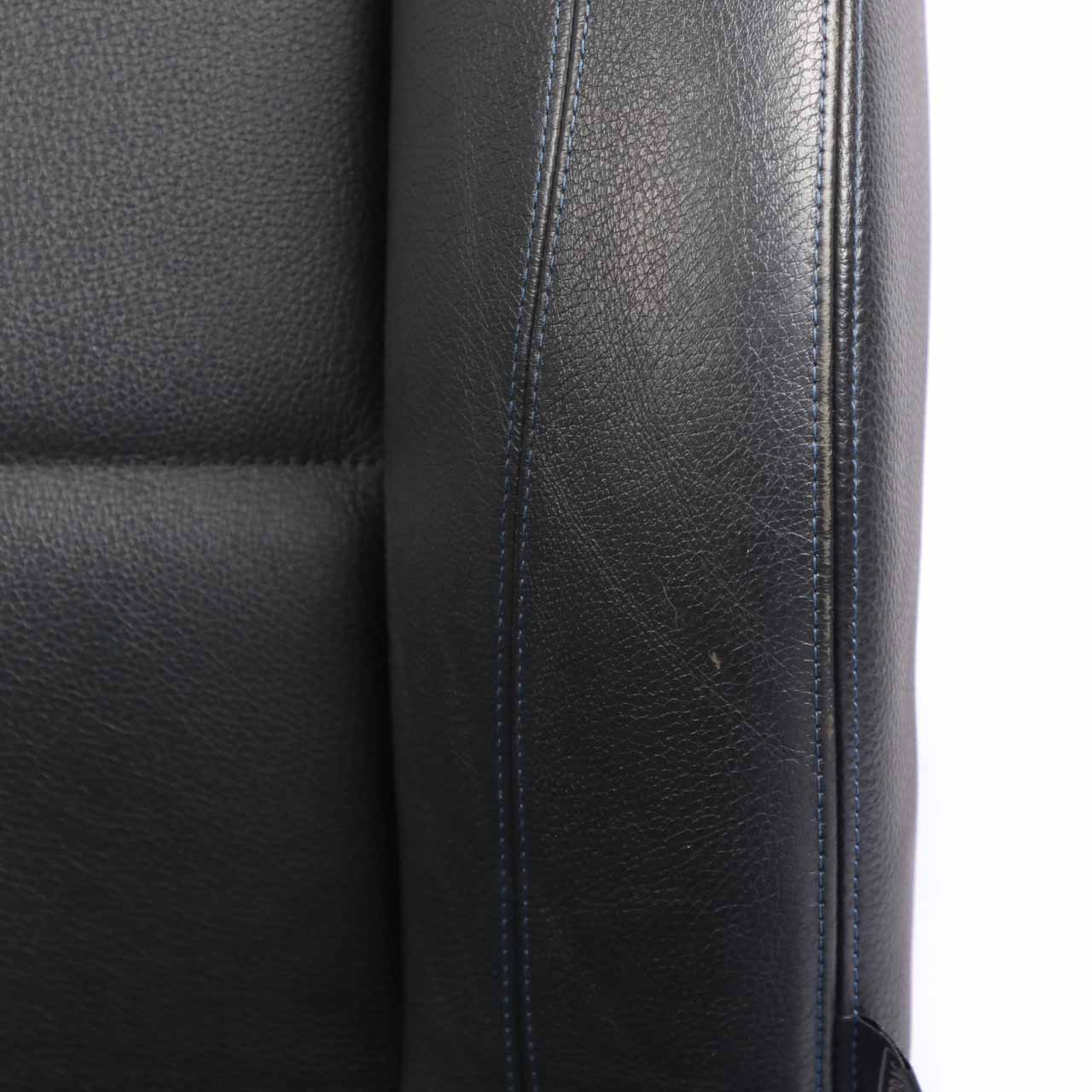 Leather Seats BMW E88 M Sport Black Boston Blue Thread Seat Door Cards