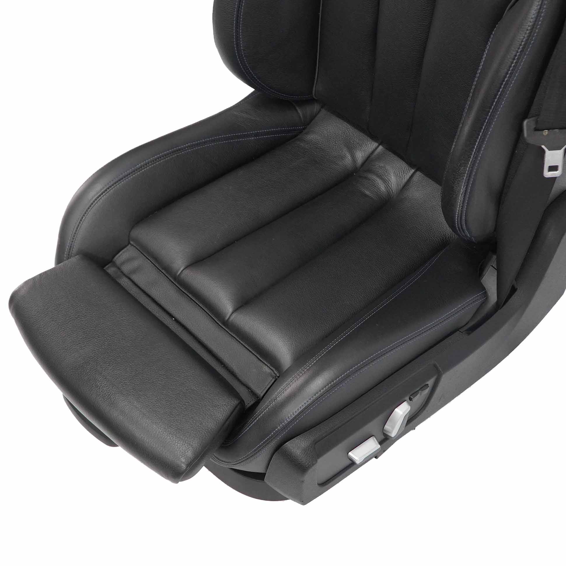 Front Seat BMW F33 Cabrio Left N/S M Sport Leather Black Contrast Blue Heated