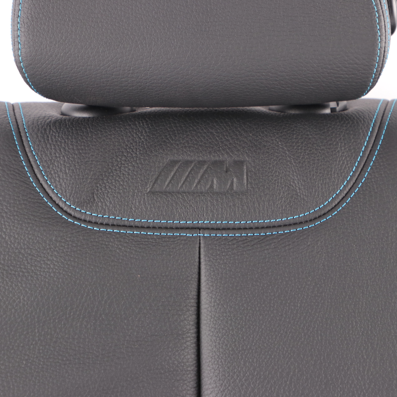 BMW F87 M2 Rear Right Seat O/S Backrest Cover Cloth Leather Black Blue