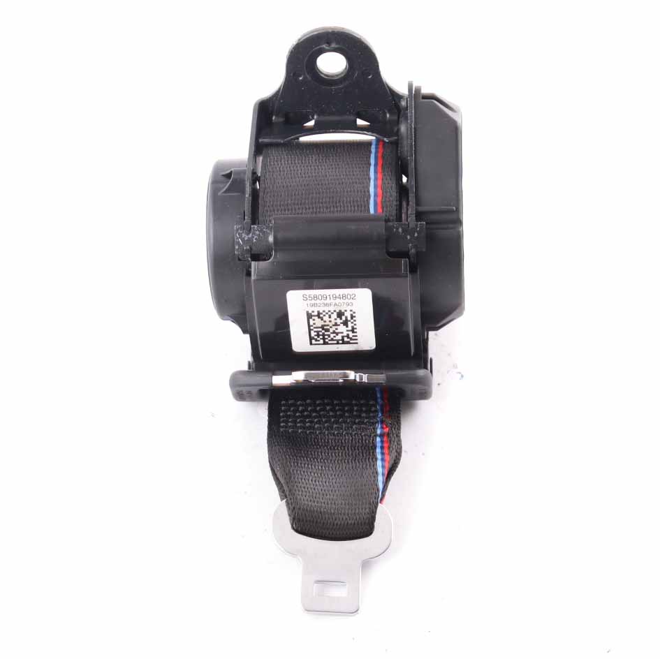 Seat Belt BMW F90 M5 G30 Upper Rear Centre Middle M Black 8091948