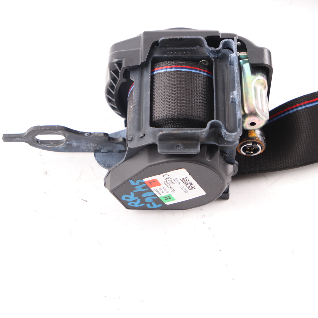 Seat Belt BMW F90 M5 G30 Upper Rear Right O/S M Black 8092486