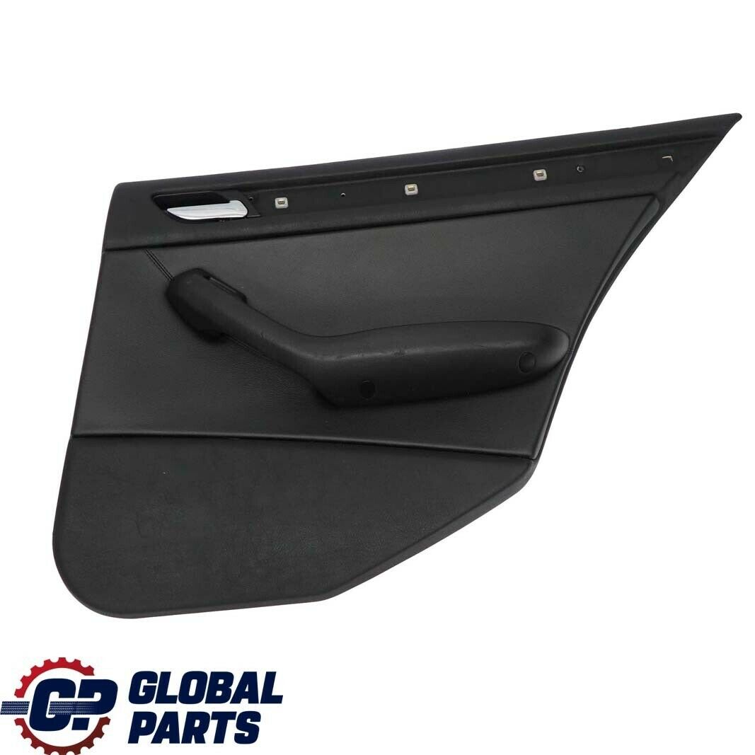 BMW 3 E46 Saloon Rear Right O/S Trim Panel Door Card Leather Montana Black