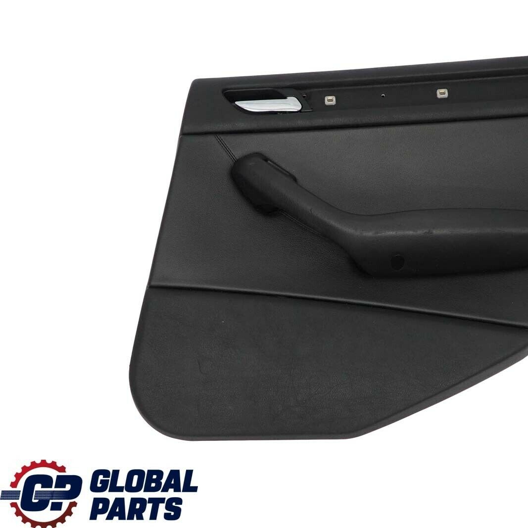 BMW 3 E46 Saloon Rear Right O/S Trim Panel Door Card Leather Montana Black