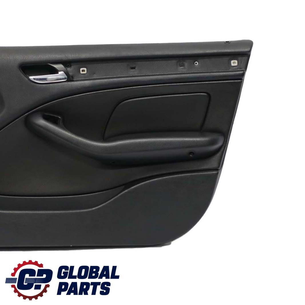 BMW E46 Saloon Touring Front Right O/S Trim Panel Door Card Leather Black