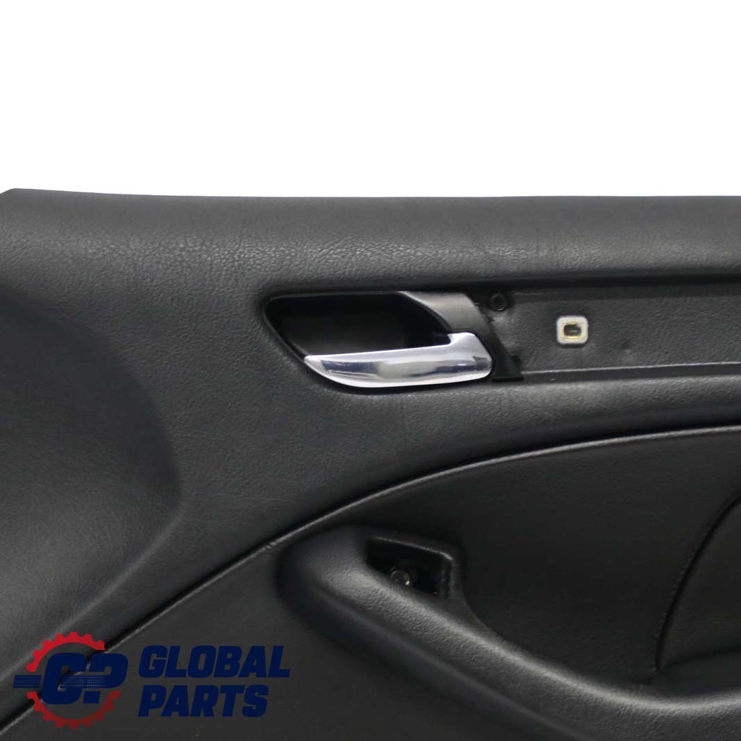 BMW E46 Saloon Touring Front Right O/S Trim Panel Door Card Leather Black