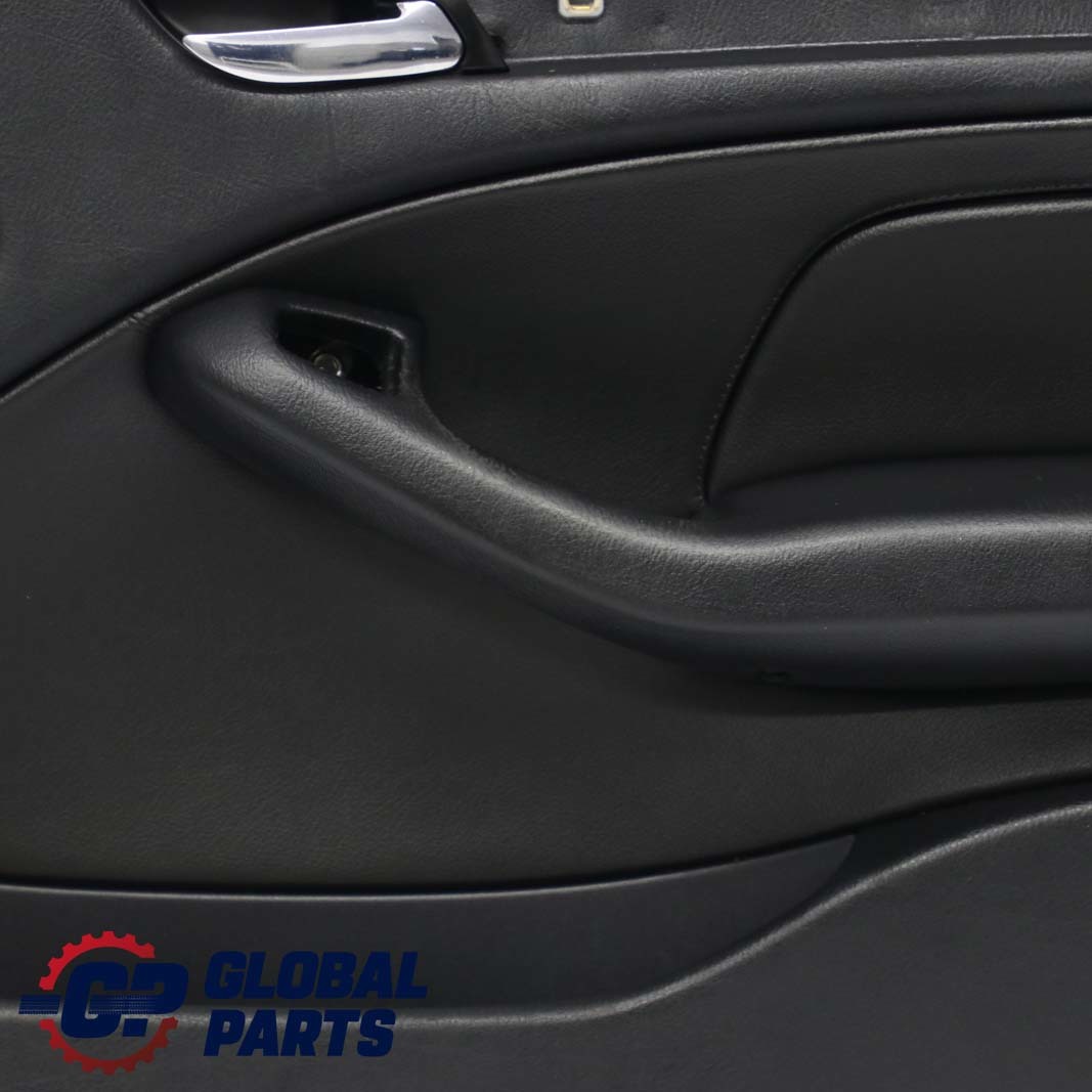 BMW E46 Saloon Touring Front Right O/S Trim Panel Door Card Leather Black