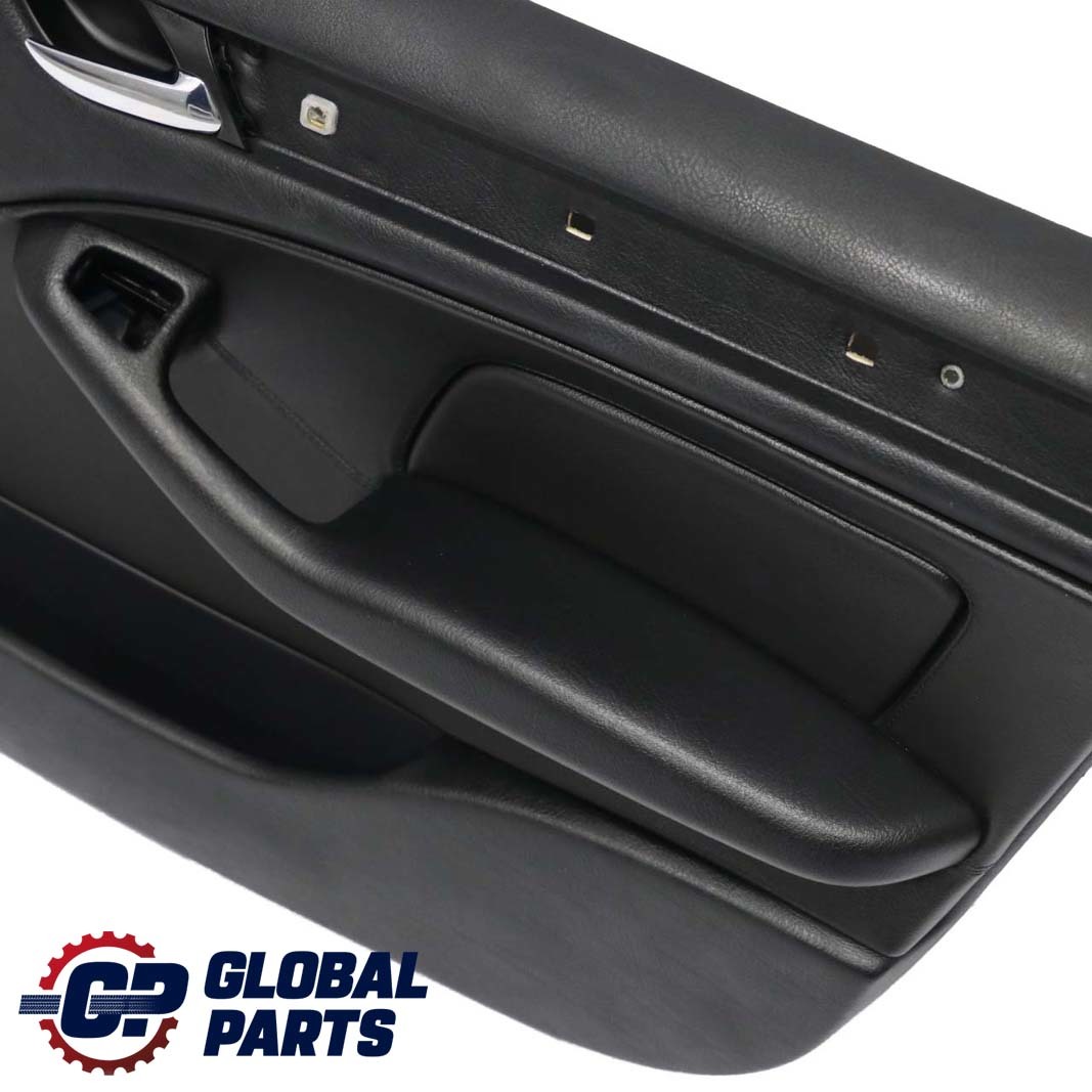 BMW E46 Saloon Touring Front Right O/S Trim Panel Door Card Leather Black