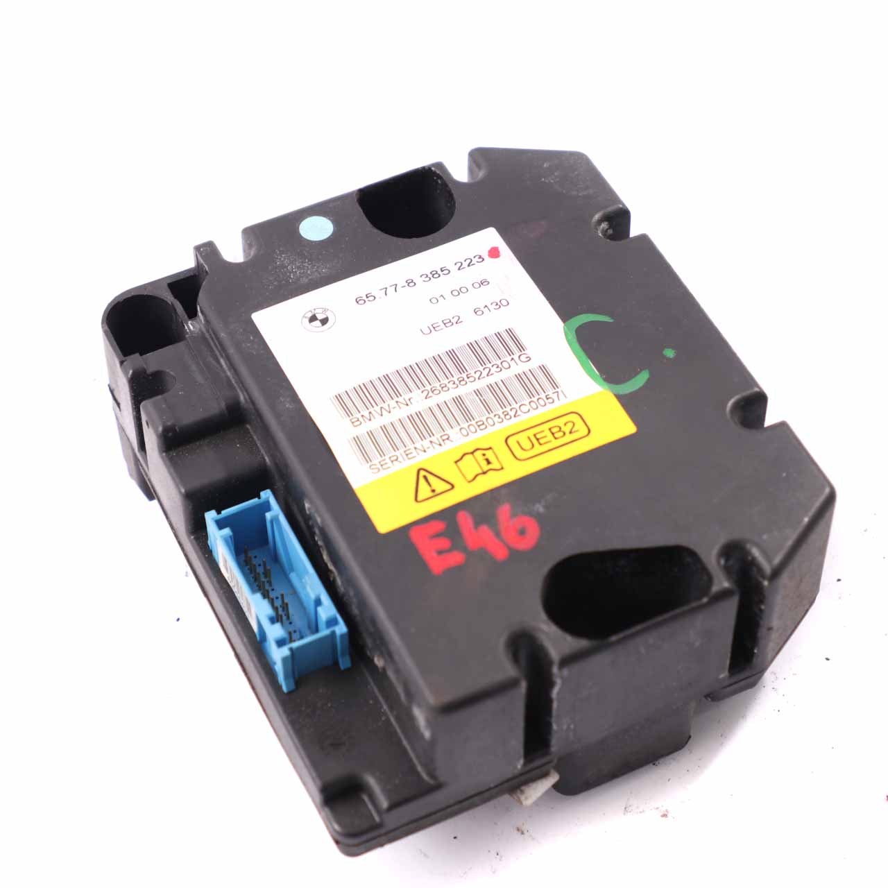 BMW E46 Convertible Rollover Sensor Control Unit Module 8385223