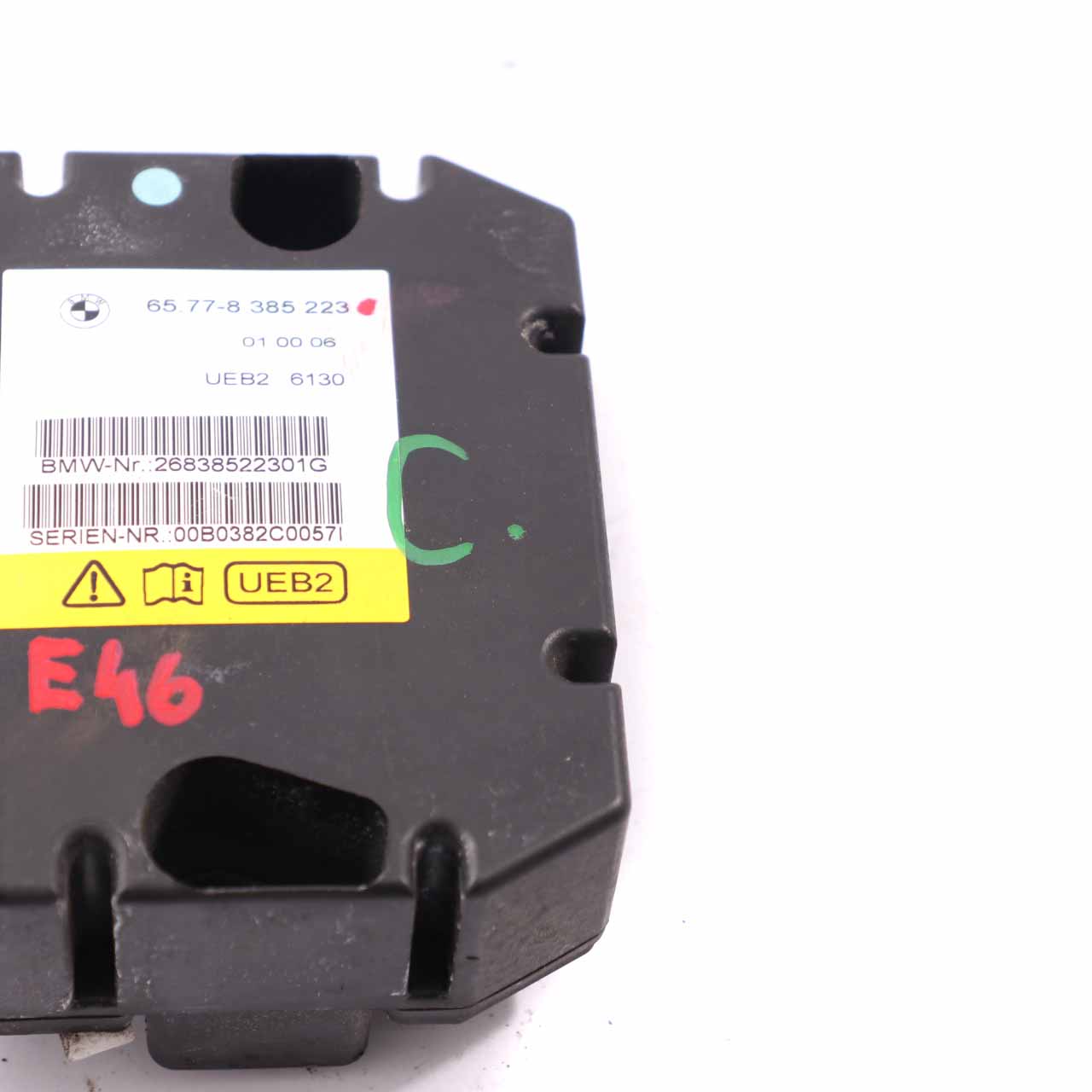 BMW E46 Convertible Rollover Sensor Control Unit Module 8385223