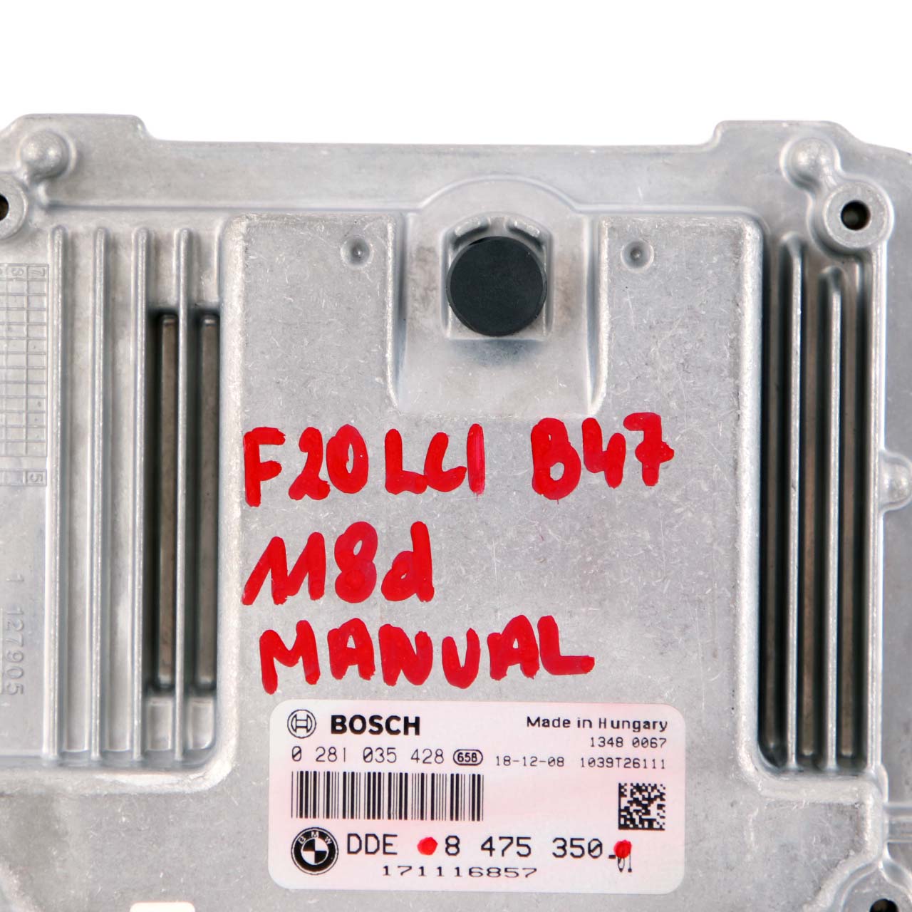 BMW F20 F21 LCI 118d Diesel B47 150HP ECU Control Unit Module DDE 8475350 Manual