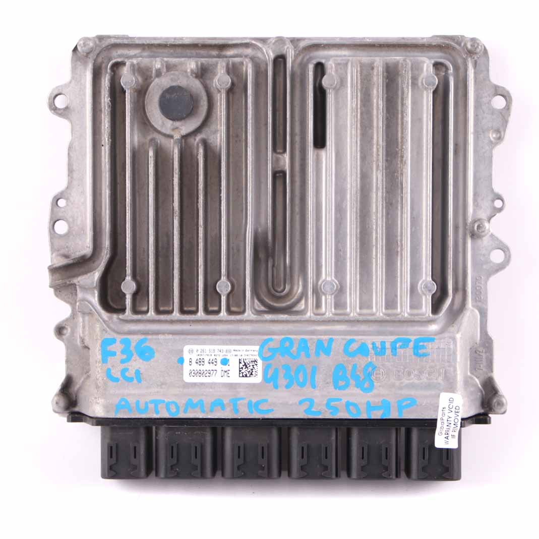 BMW F36 LCI Petrol 430i B48 Engine Module ECU Kit DME 8489449 Keys FEM Automatic