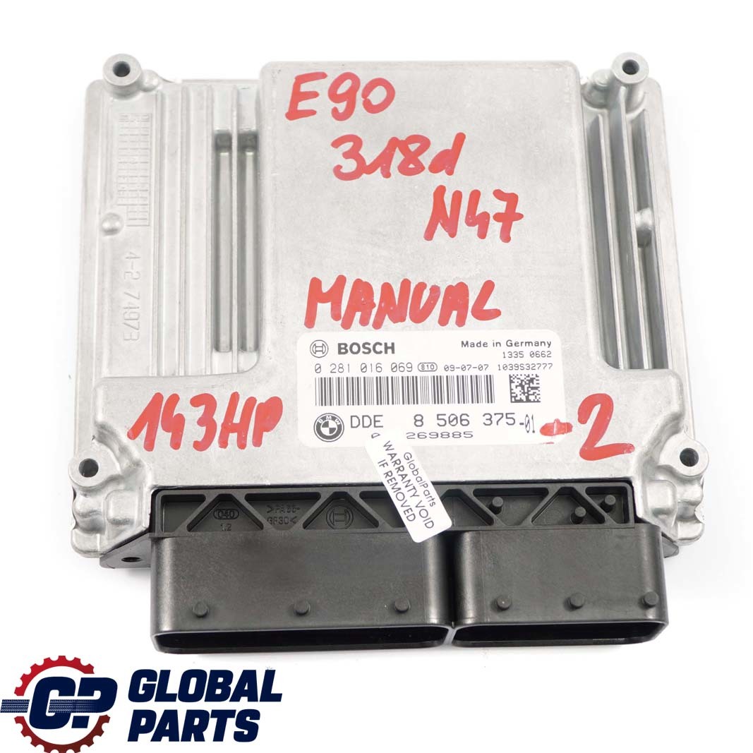 BMW E81 E87 E90 E91 LCI 118d 318d N47 Diesel ECU KIT DDE 8506375 CAS3 + 2 Keys