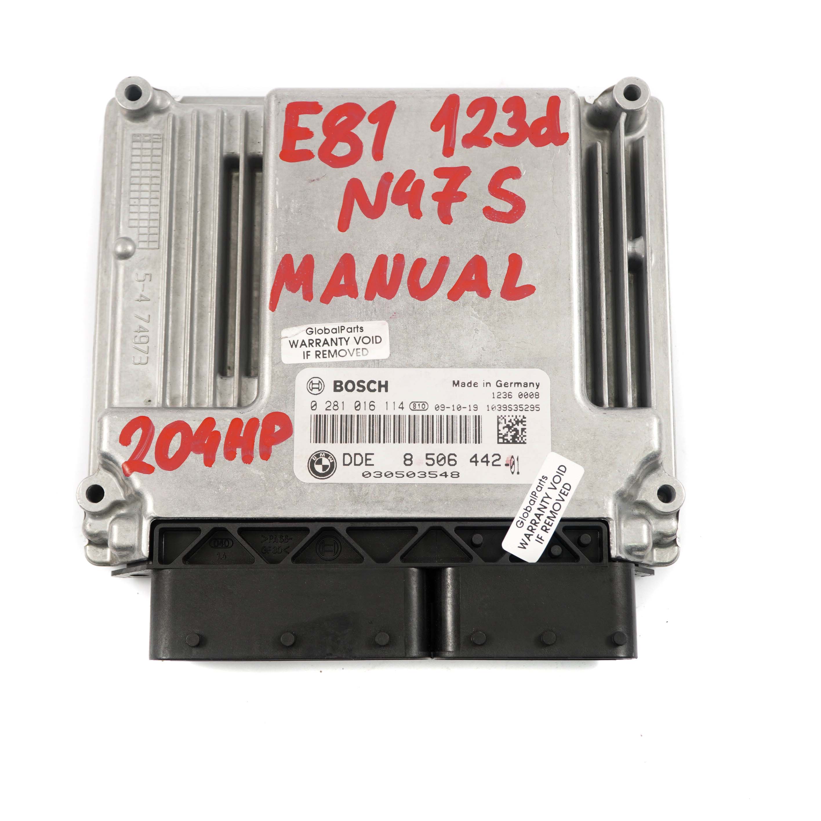 BMW E81 E82 E87 LCI E88 123d Petrol N47S 204HP ECU Engine DDE 8506442 Manual