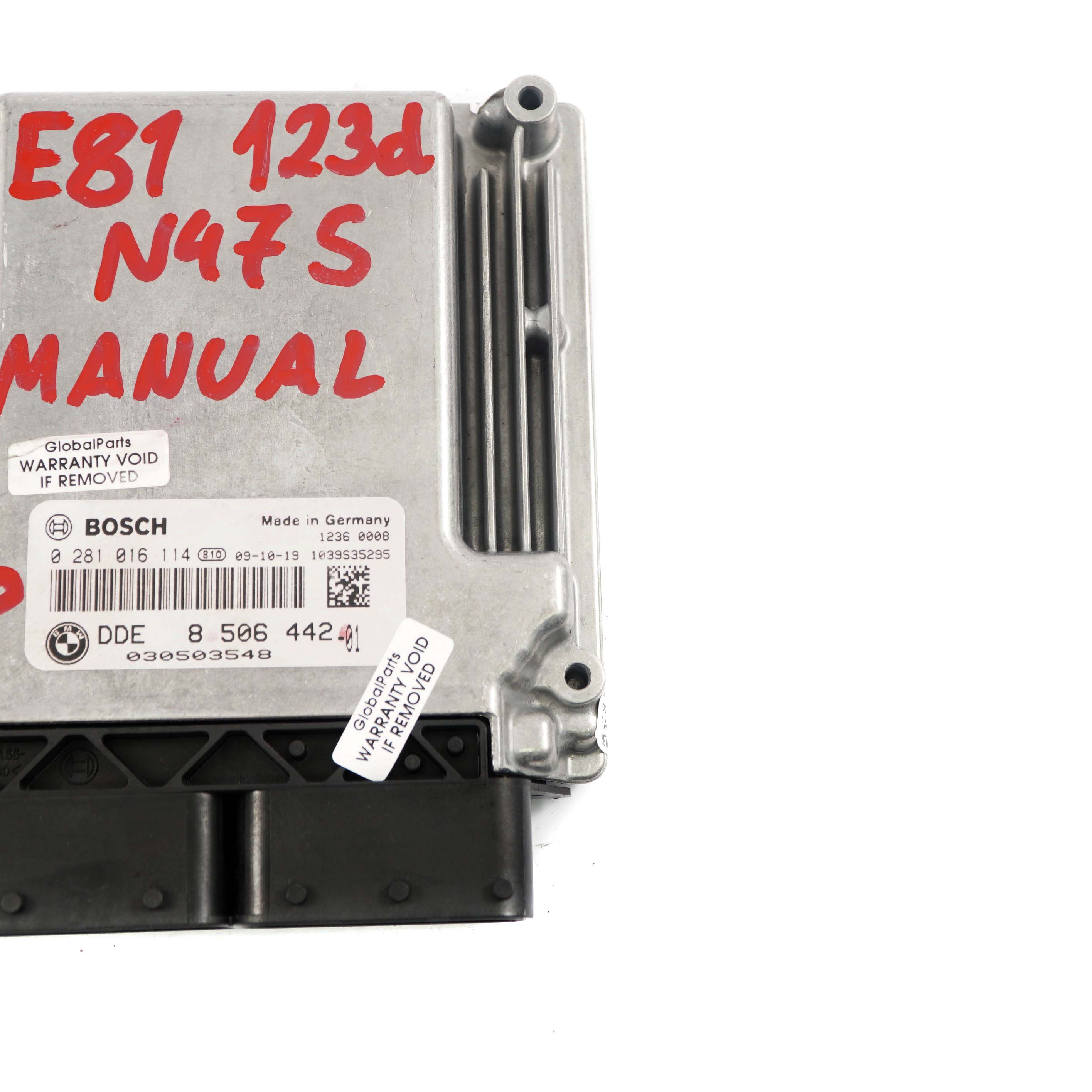 BMW E81 E82 E87 LCI E88 123d Petrol N47S 204HP ECU Engine DDE 8506442 Manual