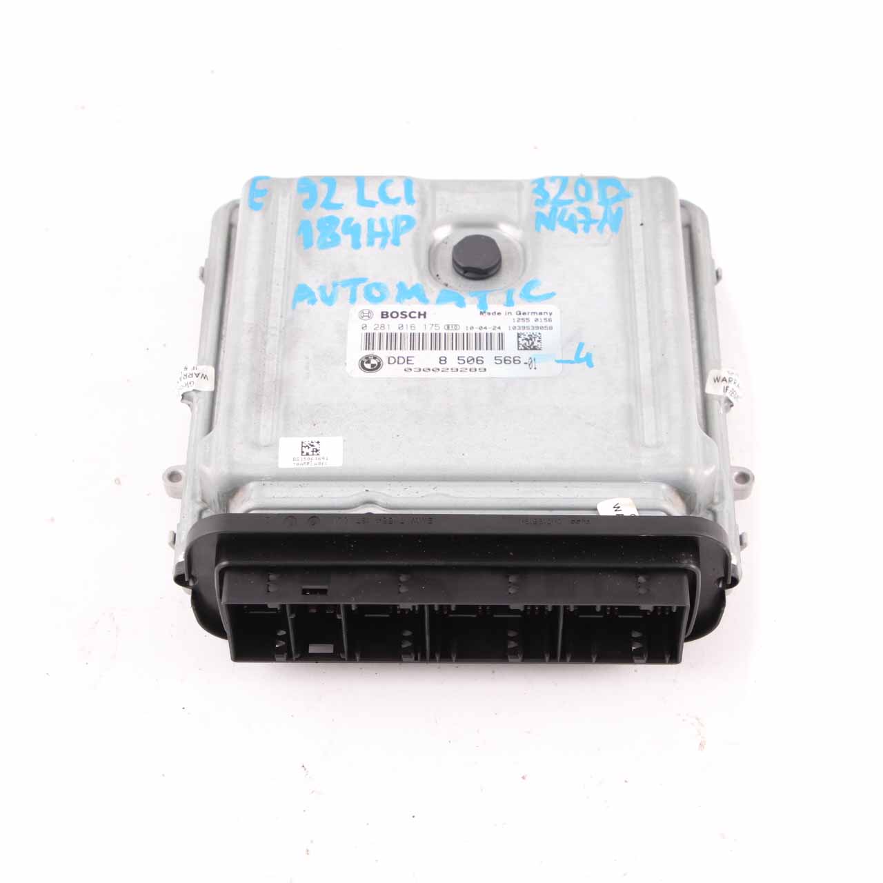 BMW E90 E91 LCI 320d N47N 184HP ECU Engine DDE 8506566 Automatic Transmission