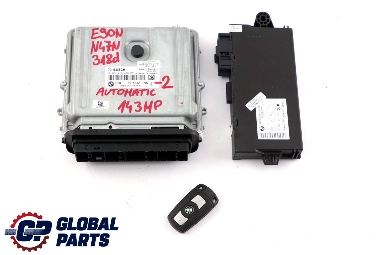 BMW 3 Series E90 E91 LCI 318d N47N 143HP ECU Kit DDE 8507202 CAS3 Key Automatic