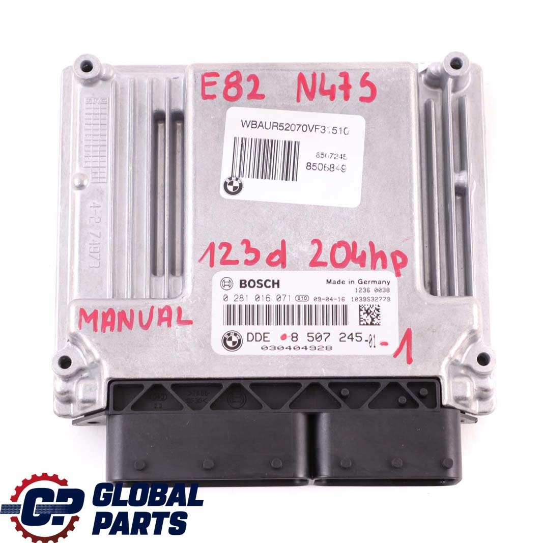 BMW E81 E82 E87 LCI E88 123d Engine N47S ECU Kit DDE 8507245 CAS3 + Key Manual