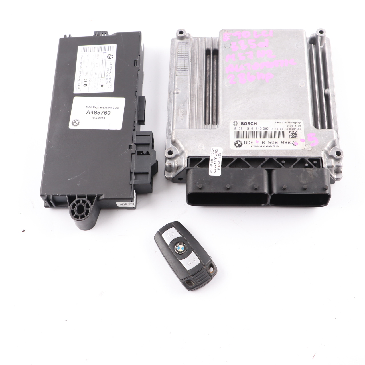 BMW E60 E63 LCI E90 335d 535d 635d M57N2 286HP Engine ECU DDE 8509036 CAS3 Key 