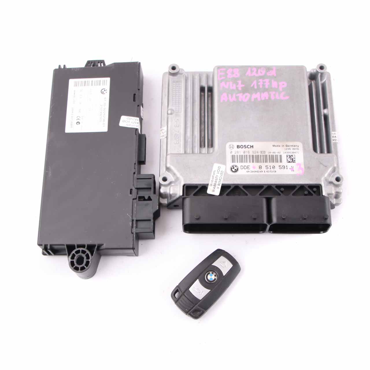 BMW E81 E87 E90 LCI 120d 320d N47 ECU Kit DDE 8510591 CAS3 + Key Automatic