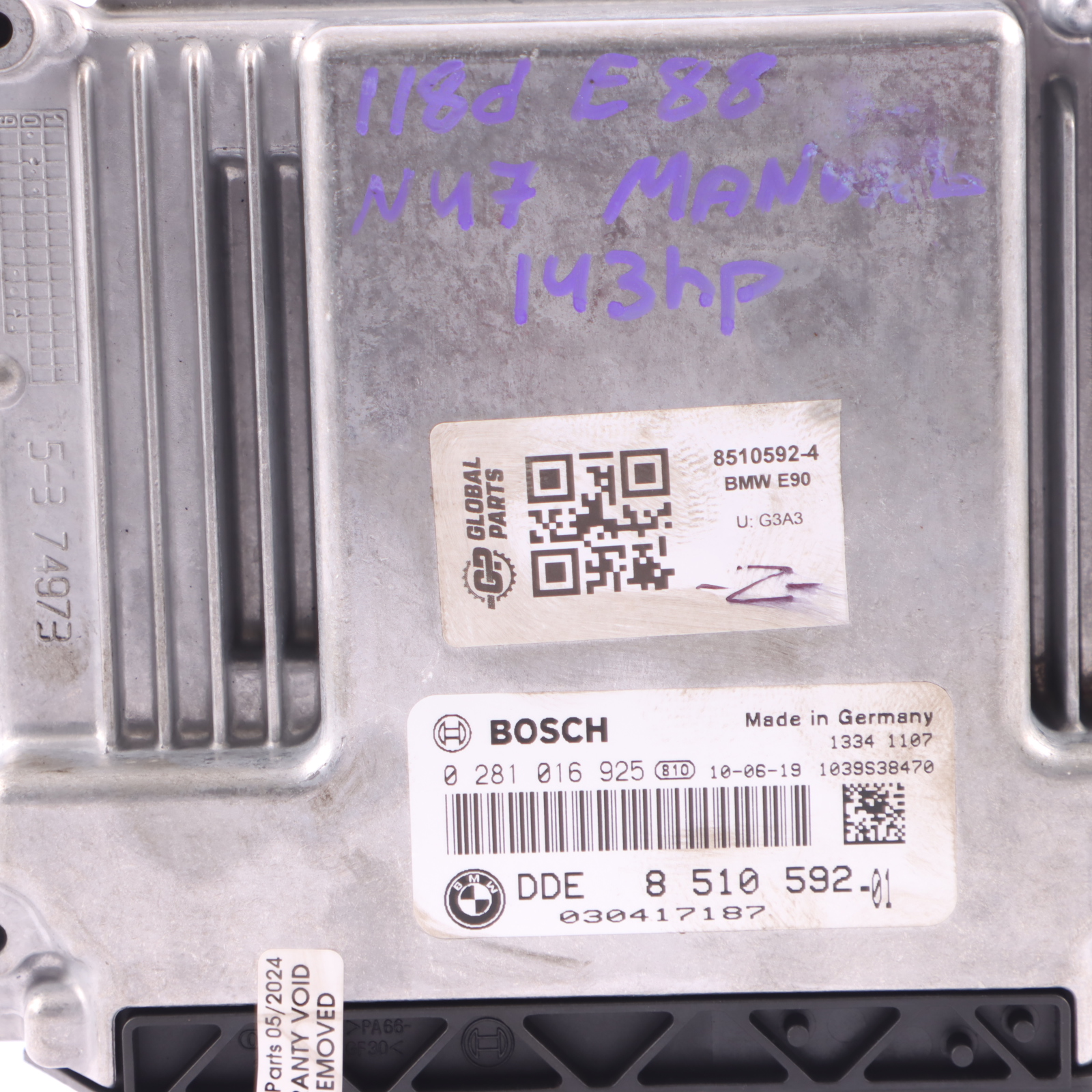 BMW E81 E87 E90 LCI 118d 318d N47 143HP ECU Kit DDE 8510592 CAS3 Key Manual