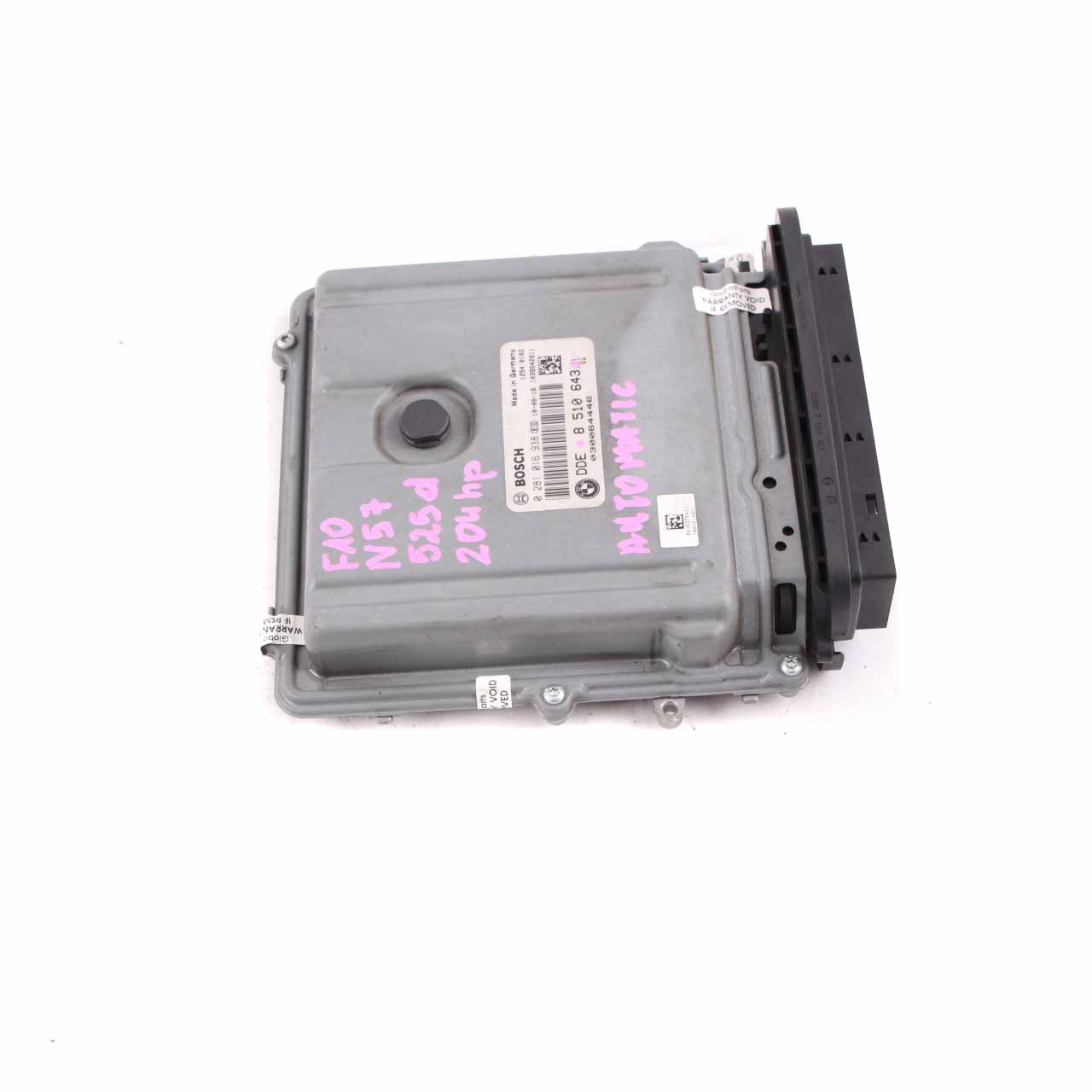 BMW F10 F11 525d N57 204HP Engine Control Unit ECU Module DDE 8510643 Automatic