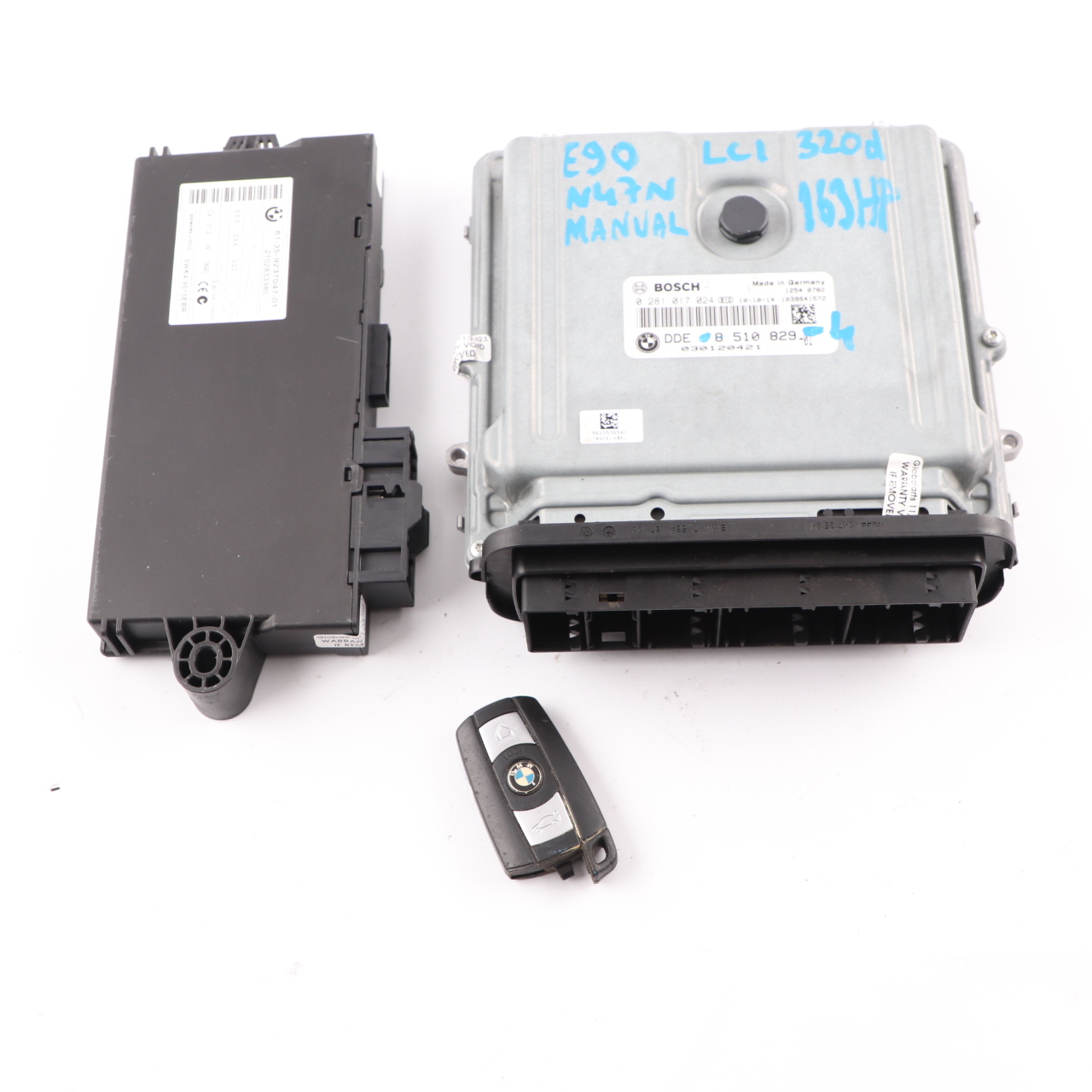 BMW E90 E91 LCI N47N 320ed 320d ed 163HP ECU KIT DDE 8510829 CAS3 + Key Manual