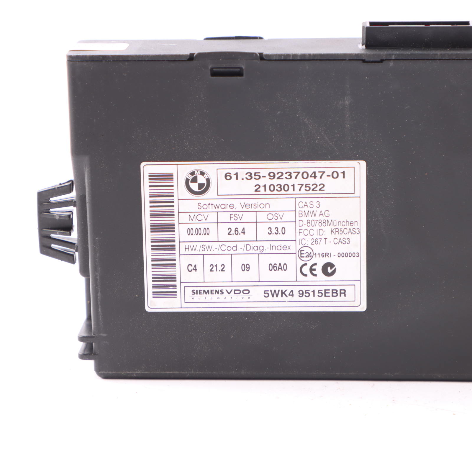 BMW E90 E91 LCI N47N 320d 163HP Engine ECU KIT DDE 8510829 + CAS3 + Key Manual