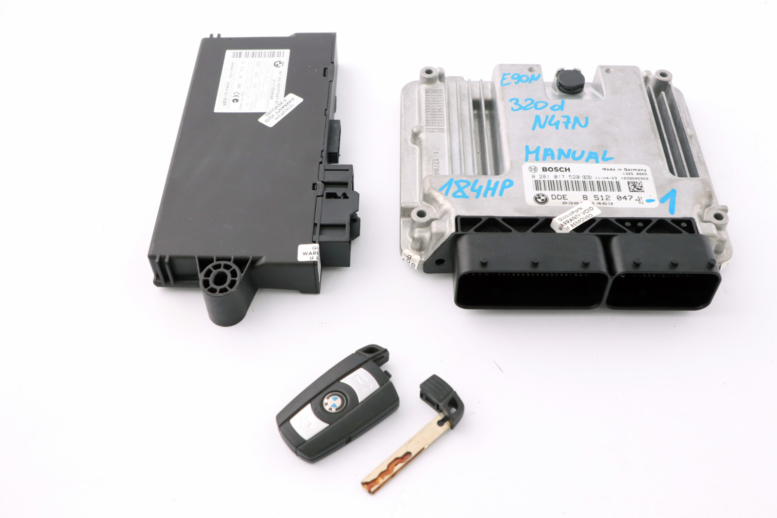 BMW E90 E91 LCI 320d N47N 184HP ECU KIT DDE + CAS3 + Key 8512047 Manual