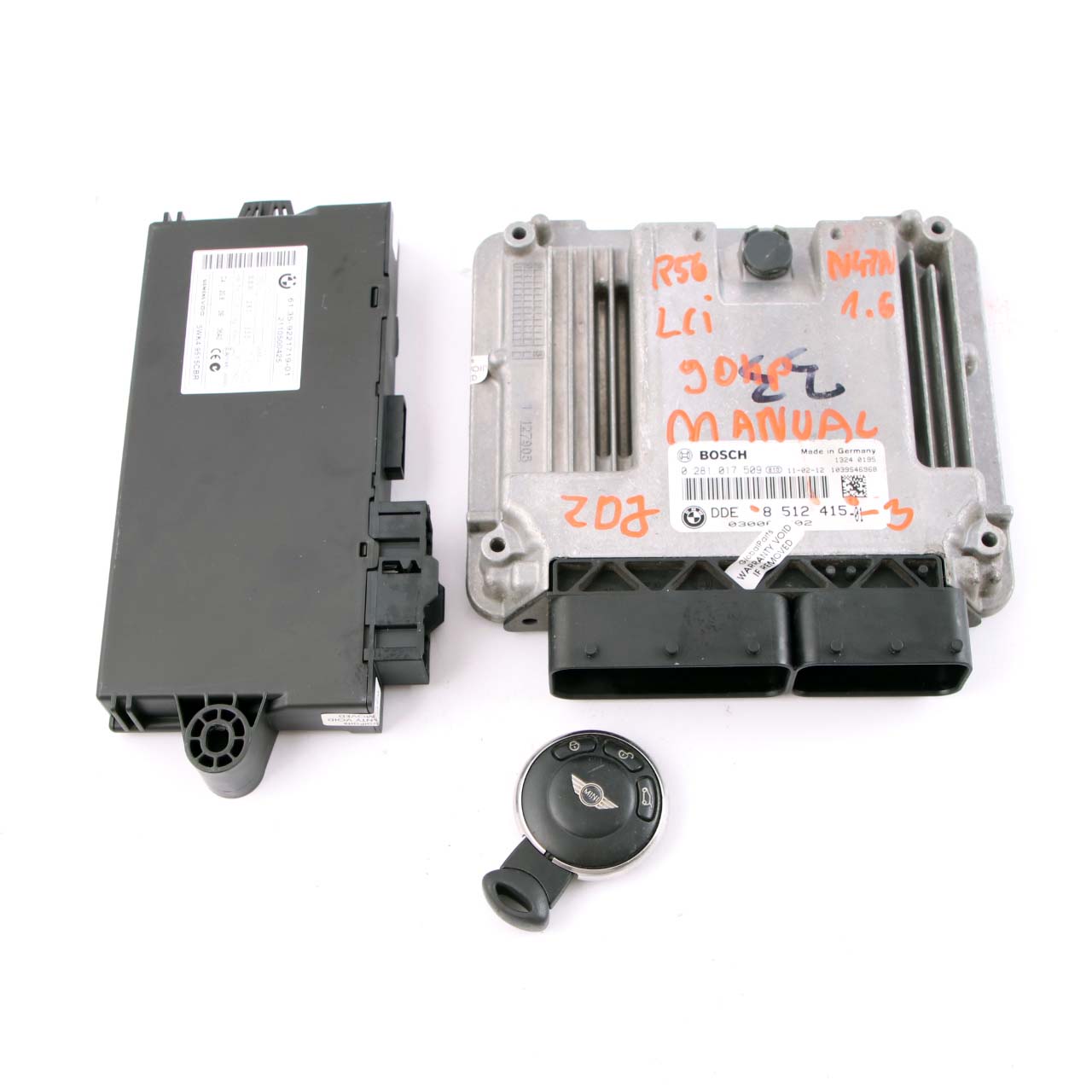 Mini One D R56 LCI N47N 90HP Diesel Engine ECU Kit DDE 8512415 CAS3 Key 