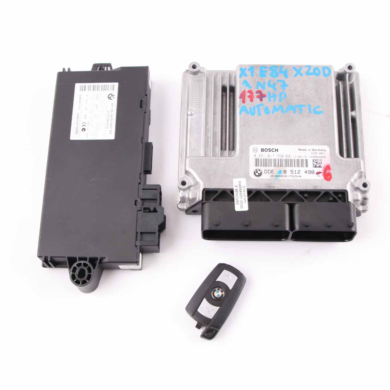 BMW E84 E90 LCI 20dX 320xd N47 177HP ECU Kit DDE 8512498 CAS3 + Key Automatic