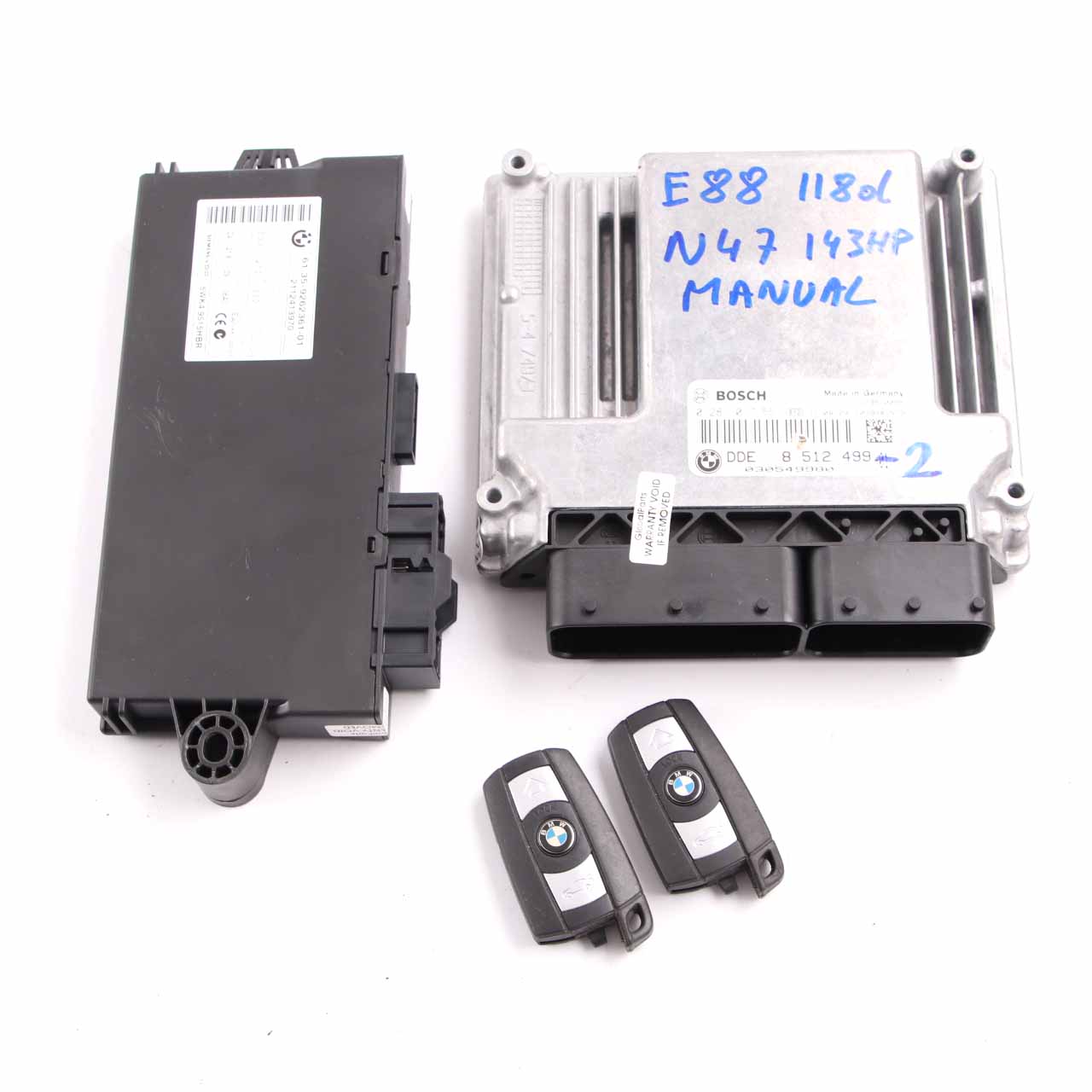 BMW E87 E90 LCI N47 118d 318d Diesel ECU Kit DDE 8512499 CAS3 + Keys Manual