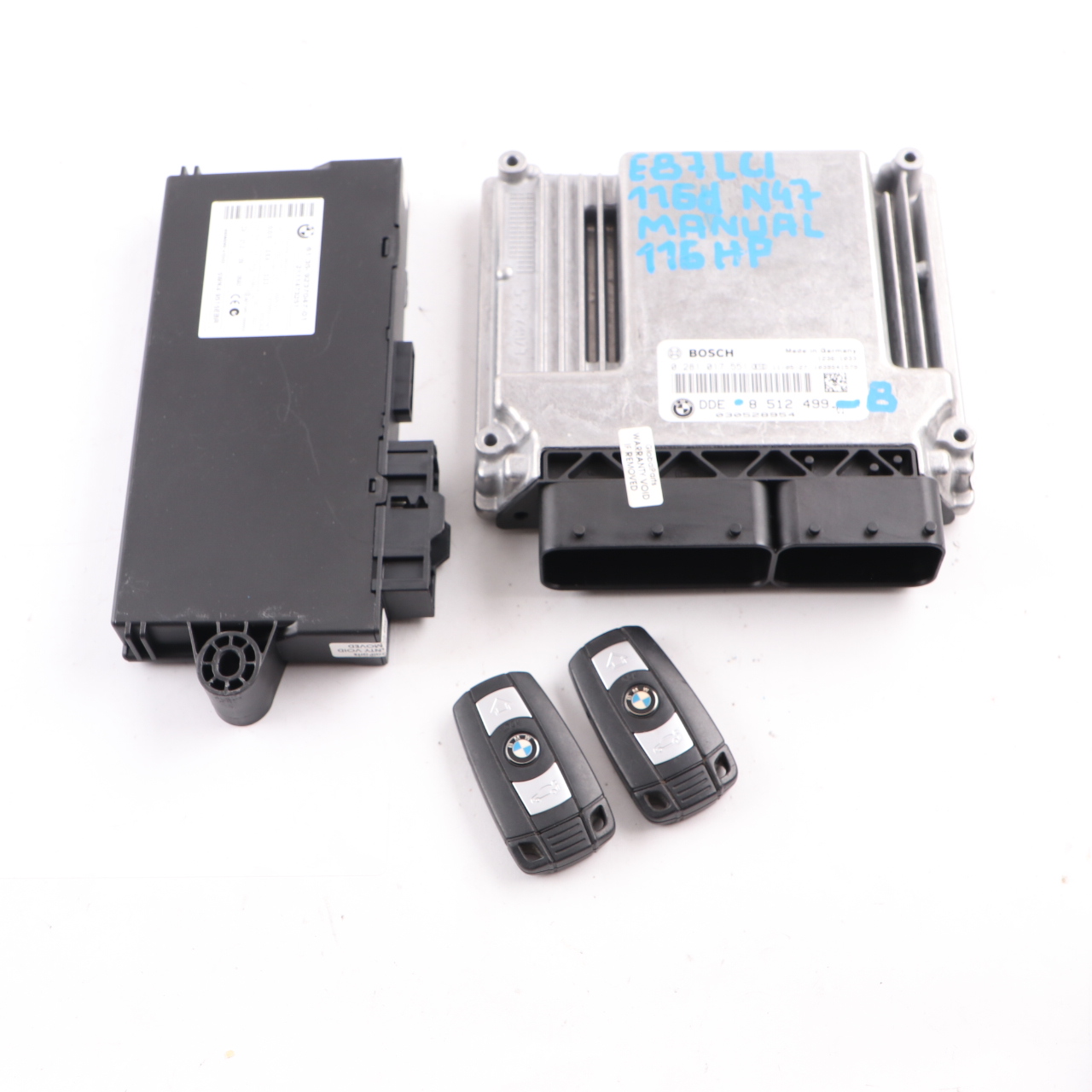 BMW 1 3 Series E87 E90 LCI N47 116d 316d Diesel ECU Kit DDE 8512499 CAS 3 Keys