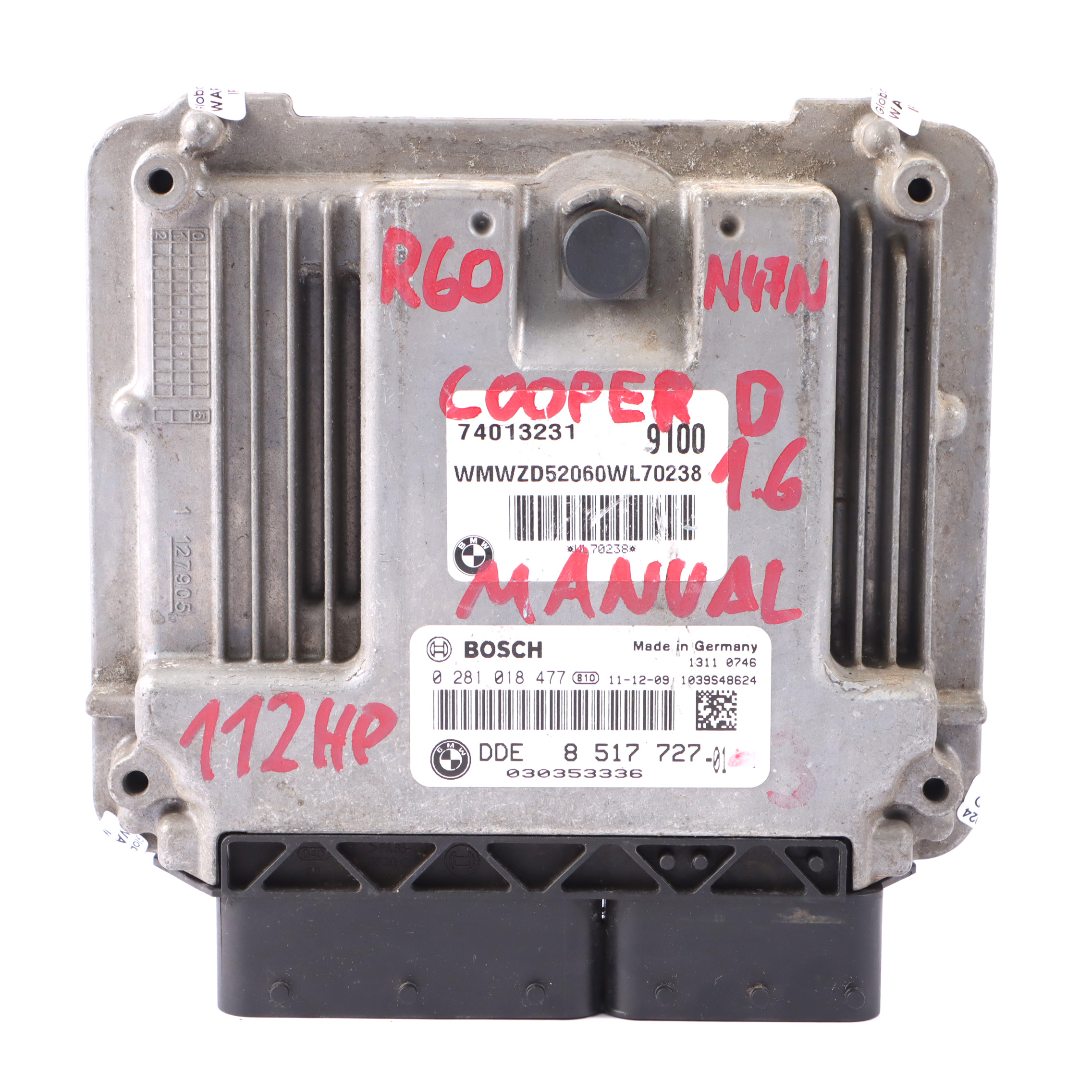 Mini Cooper D R60 N47N Engine Control Unit ECU 8517727 Manual