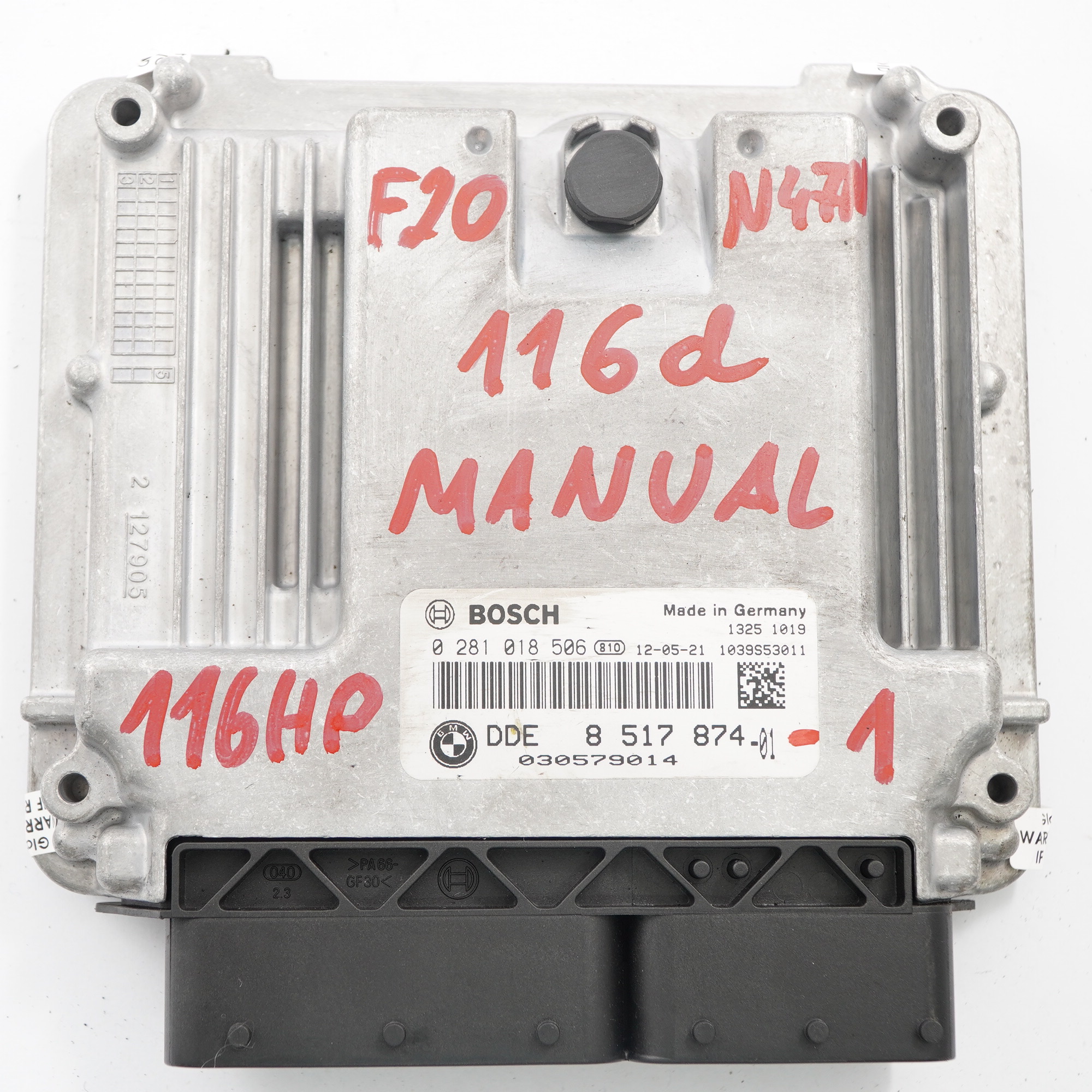 BMW 1 Series F20 F21 116d N47N 116HP ECU Kit DDE 8517874 + Key + FEM Manual