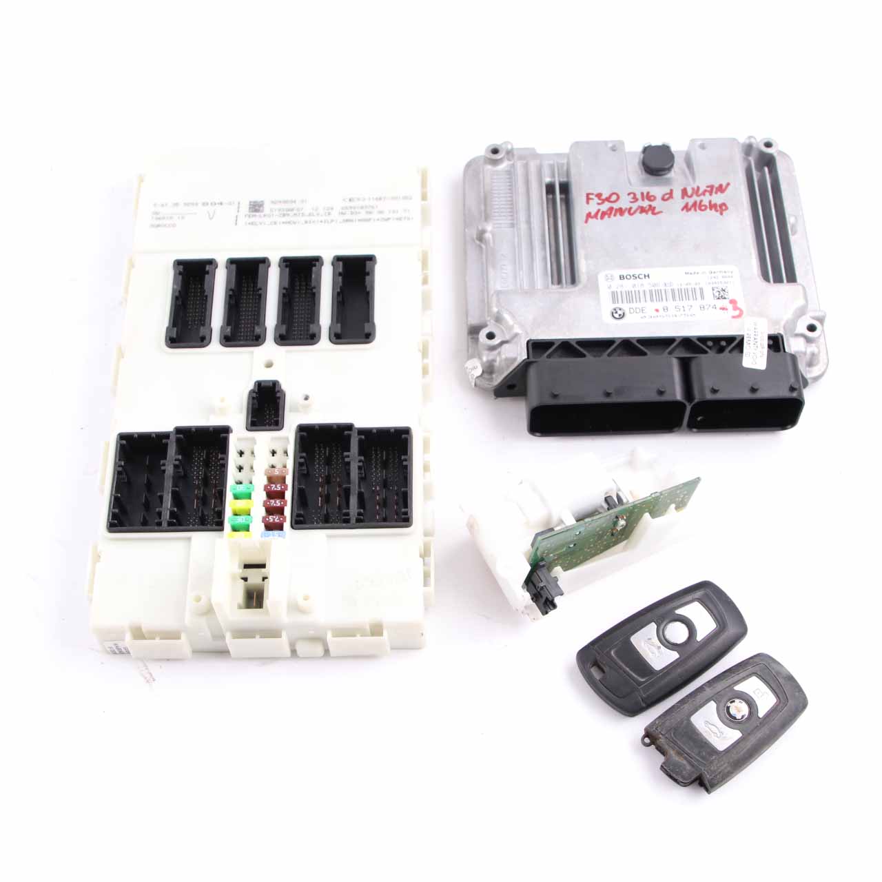 BMW F20 F21 116d N47N 116HP ECU Kit DDE 8517874 + Keys + FEM + Lock Manual