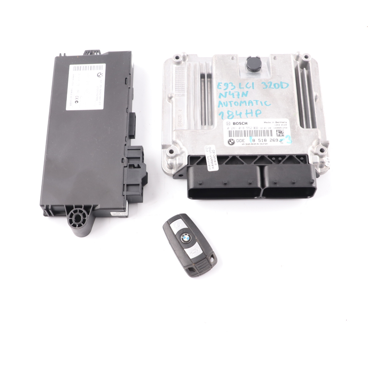 BMW E90 E91 LCI N47N 320d 184HP ECU KIT Module DDE 8518269 CAS 3 Key Manual