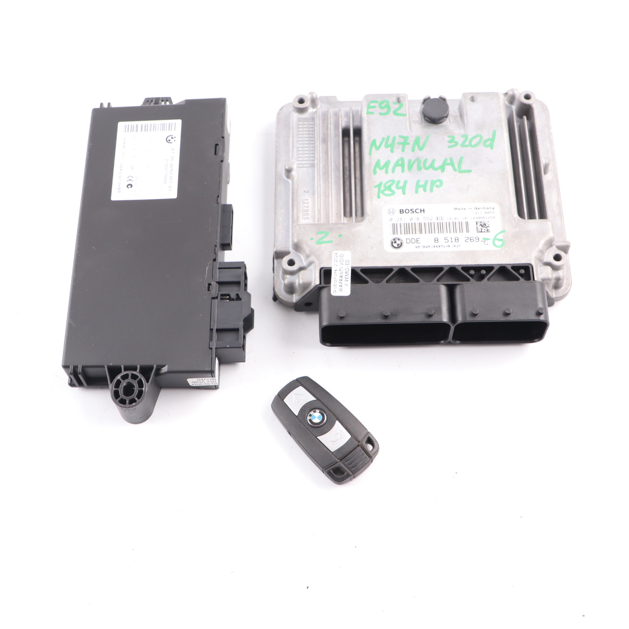 BMW E90 E91 LCI N47N 320d 184HP ECU KIT DDE CAS 3 Key 8518269 Manual