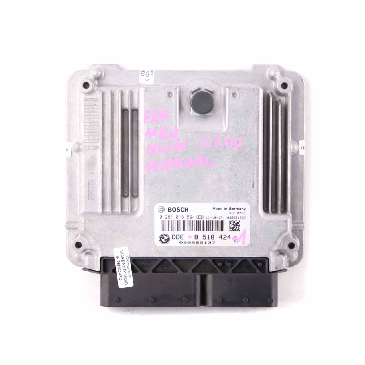 BMW F20 F30 118d 318d N47N 143HP Engine Control Unit ECU DDE 8518424 Manual