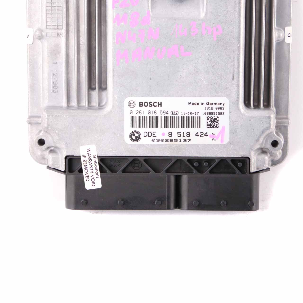 BMW F20 F30 118d 318d N47N 143HP Engine Control Unit ECU DDE 8518424 Manual