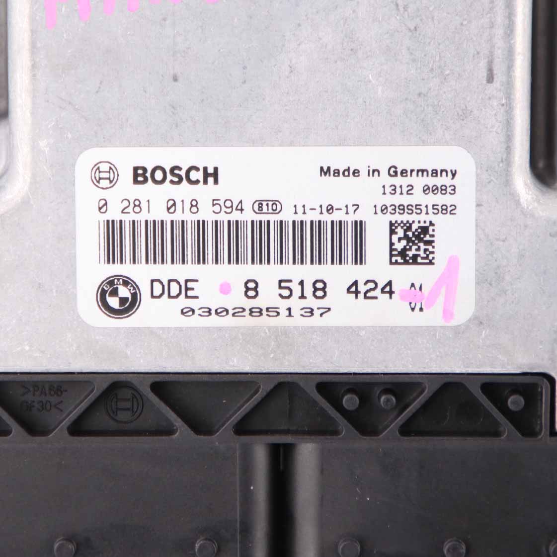 BMW F20 F30 118d 318d N47N 143HP Engine Control Unit ECU DDE 8518424 Manual