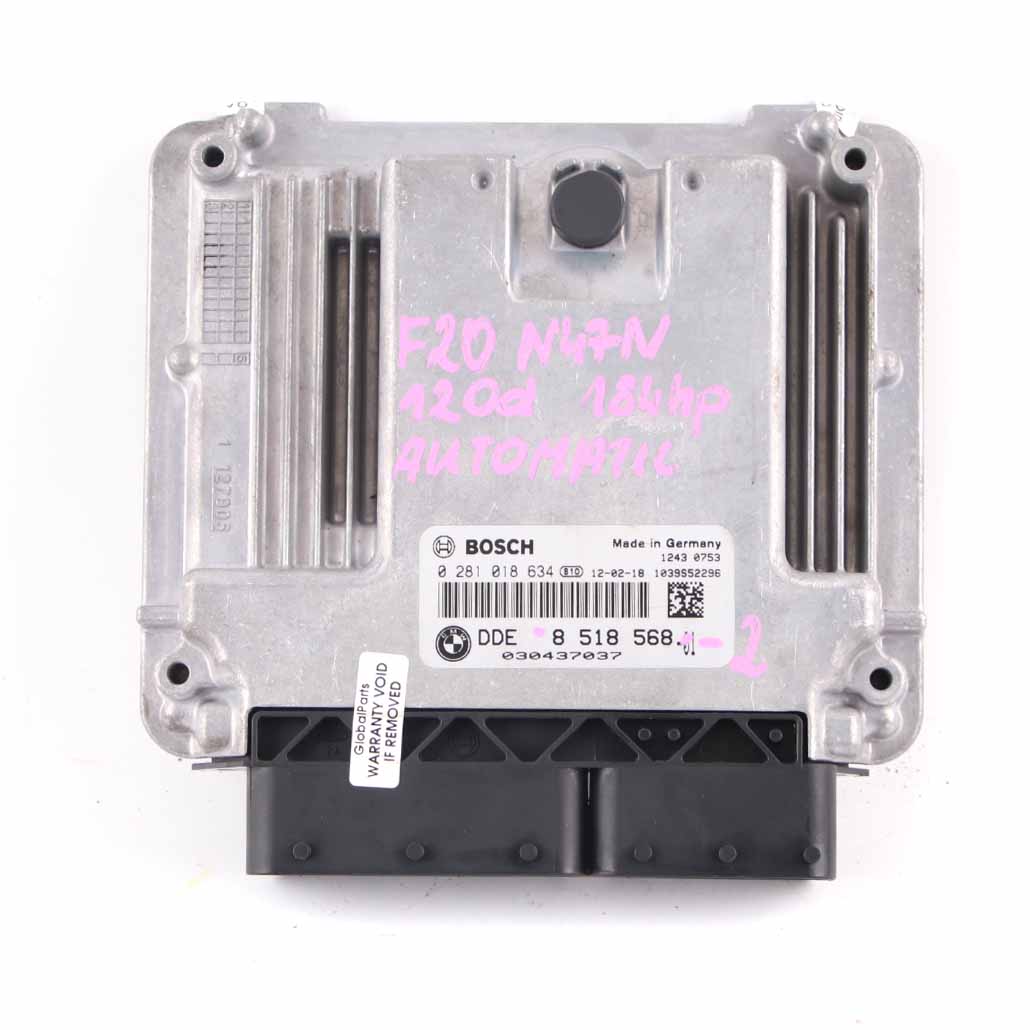 BMW F20 F30 F32 120d 320d 420d Diesel N47N 184HP ECU Kit DDE 8518568 + Key + FEM