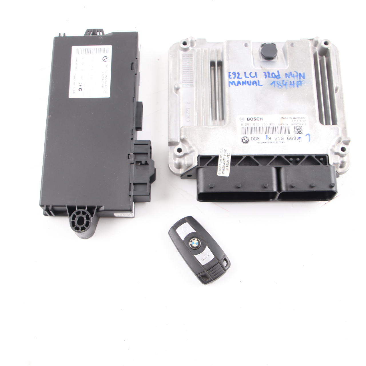 BMW E90 E91 LCI 320d N47N 184HP ECU KIT DDE 8519668 + CAS3 + Key Manual