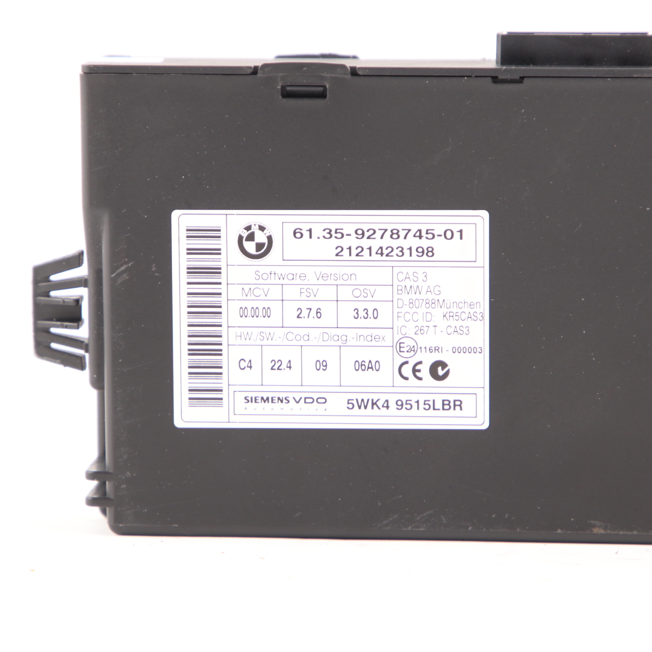 BMW E90 E91 LCI 320d N47N 184HP ECU KIT DDE 8519668 + CAS3 + Key Manual